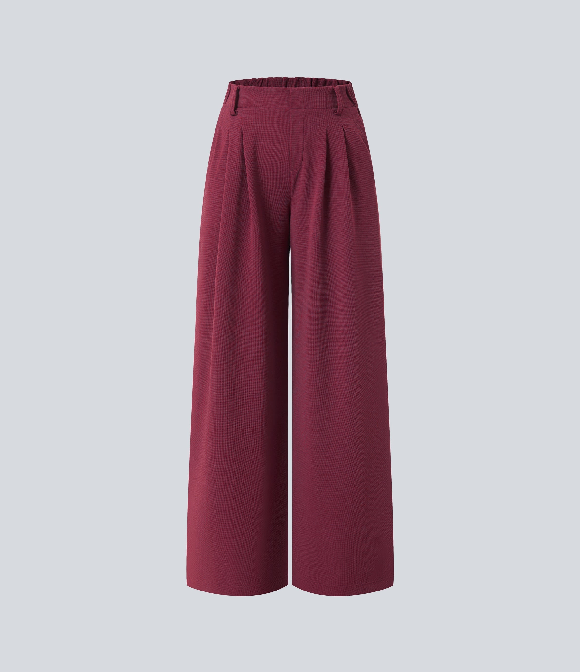 FlexTM High Waisted Side Pocket Wide Leg Waffle Work Pants