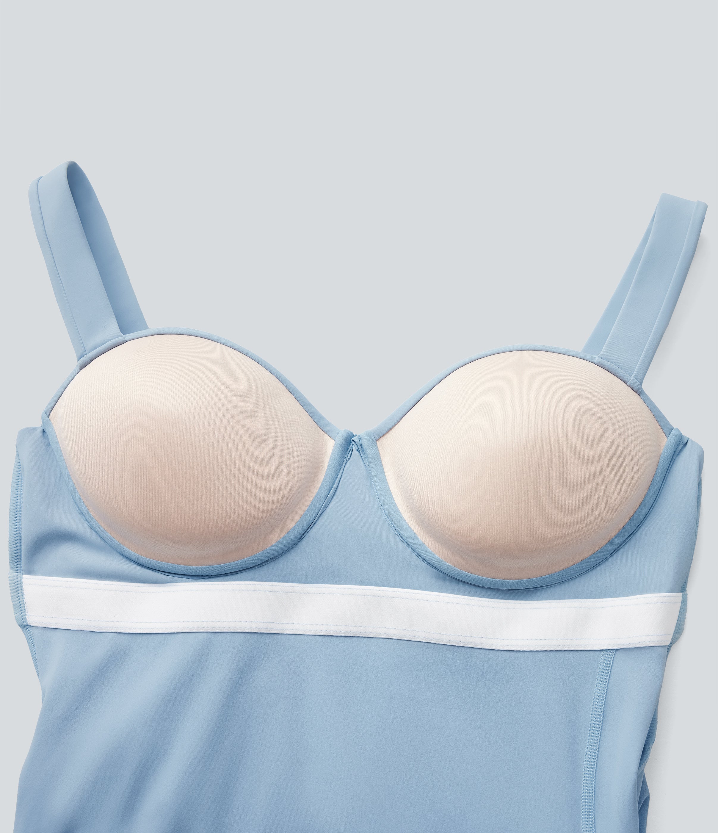 BreezefulTM Push-Up Molded Cups Backless Adjustable Buckle Tie Back Quick Dry Tennis Dress-Easy Peezy
