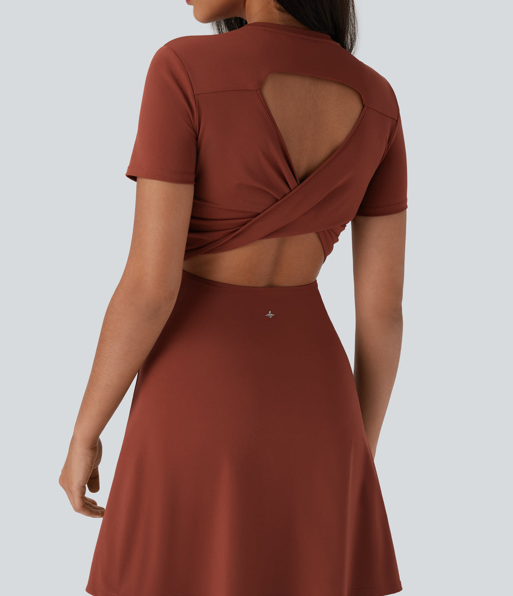 Cut Out Flare Mini Dance Active Dress-D/DD/DDD/F Cups