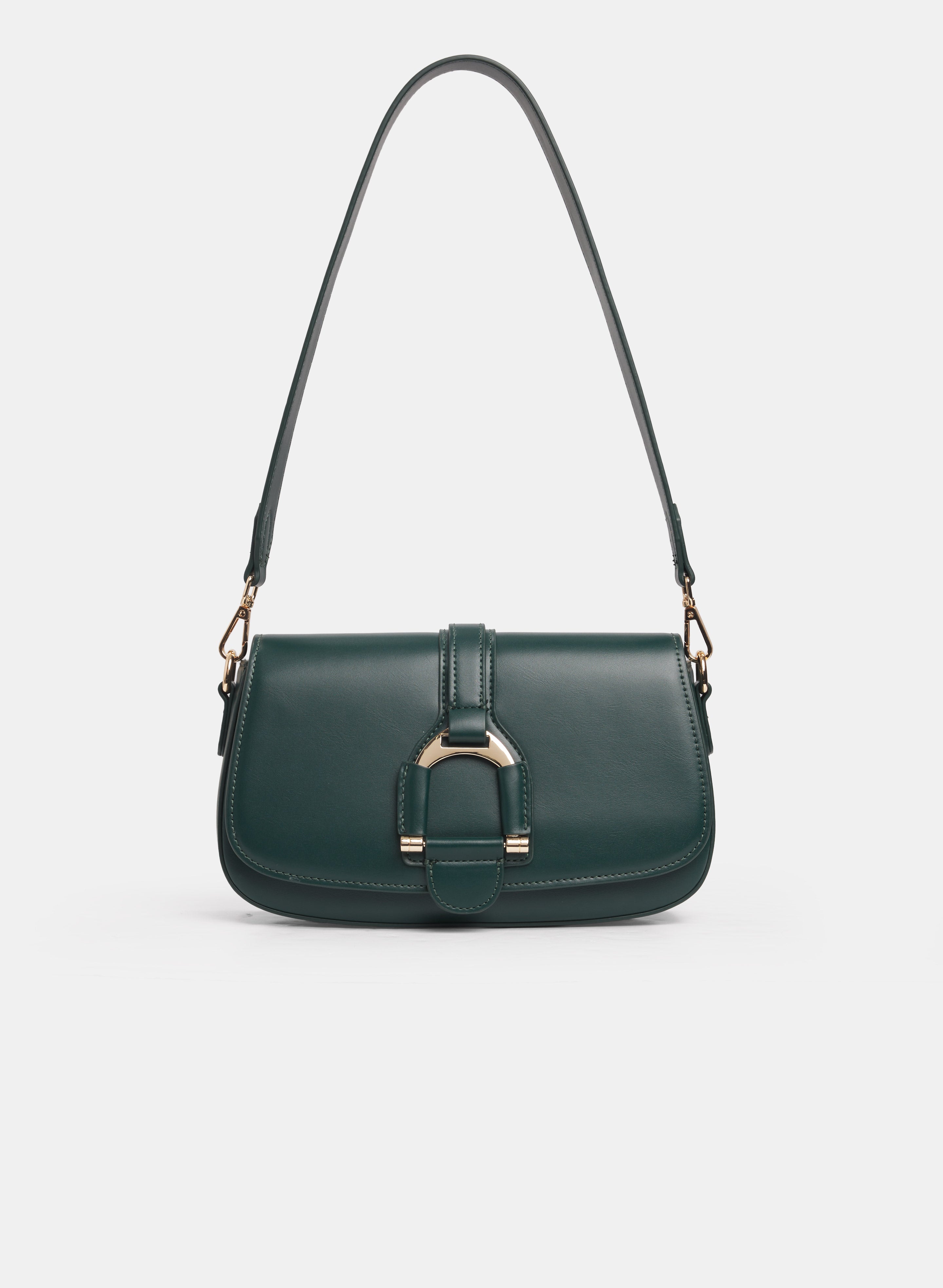 Vegan Leather Saddle Handbag