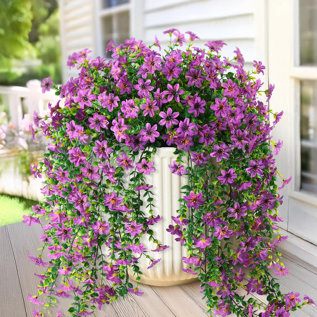 Outdoor Cascading Daisy & Eucalyptus Florals – UV Resistant (Set of 2)