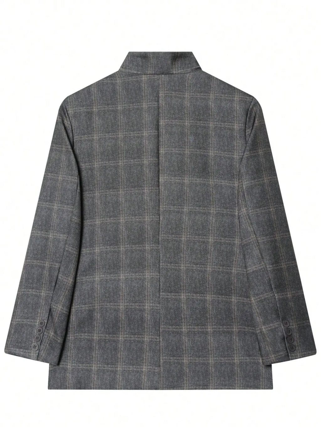 Women's New Spring & Summer Plaid Lightweight Asymmetric Casual Suit Blazer, High-End Elegant Asymmetrical Vintage Design, Women's Fashionable Clothing