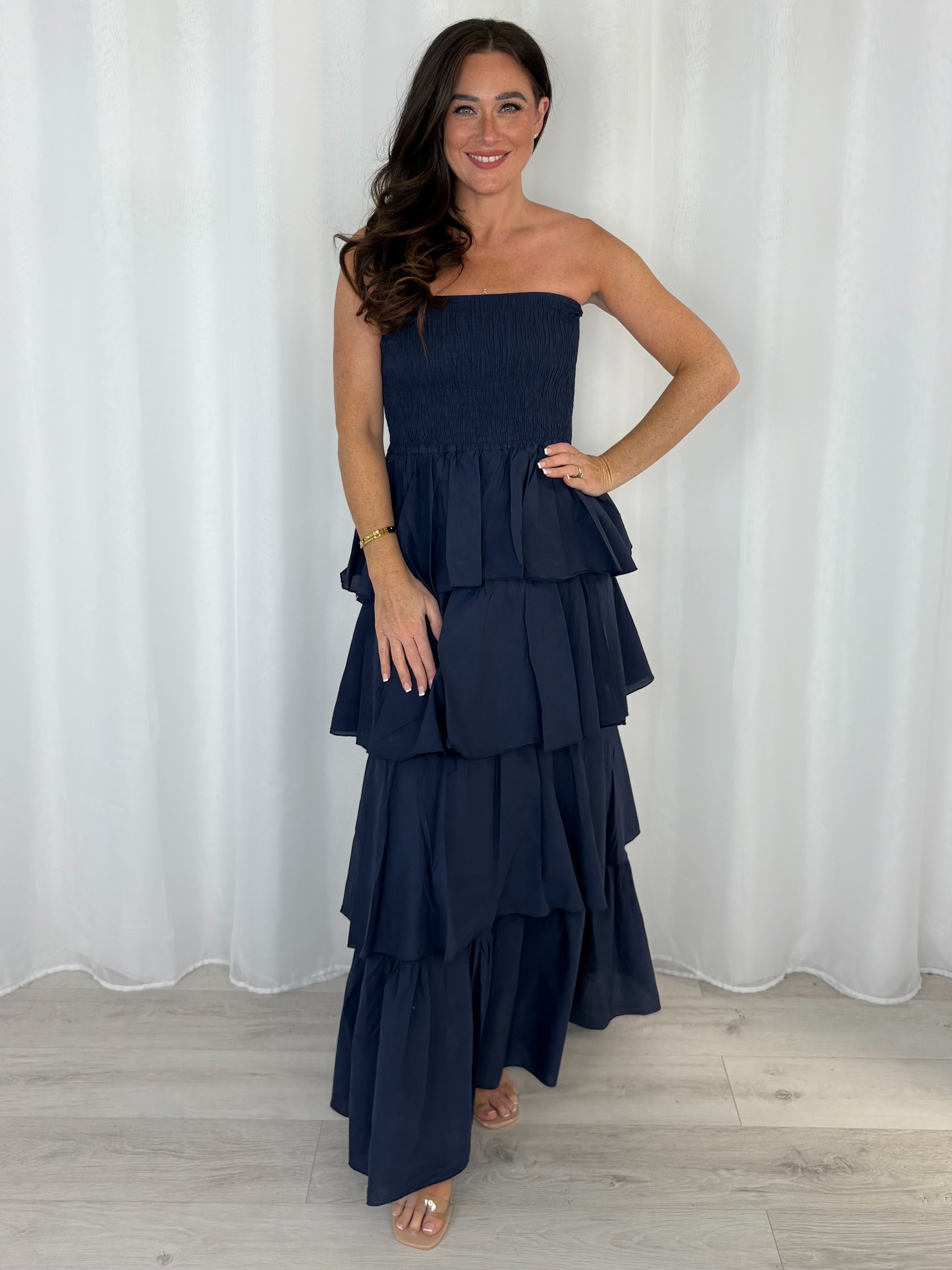 Layered Frill Maxi Dress (9 Colours)
