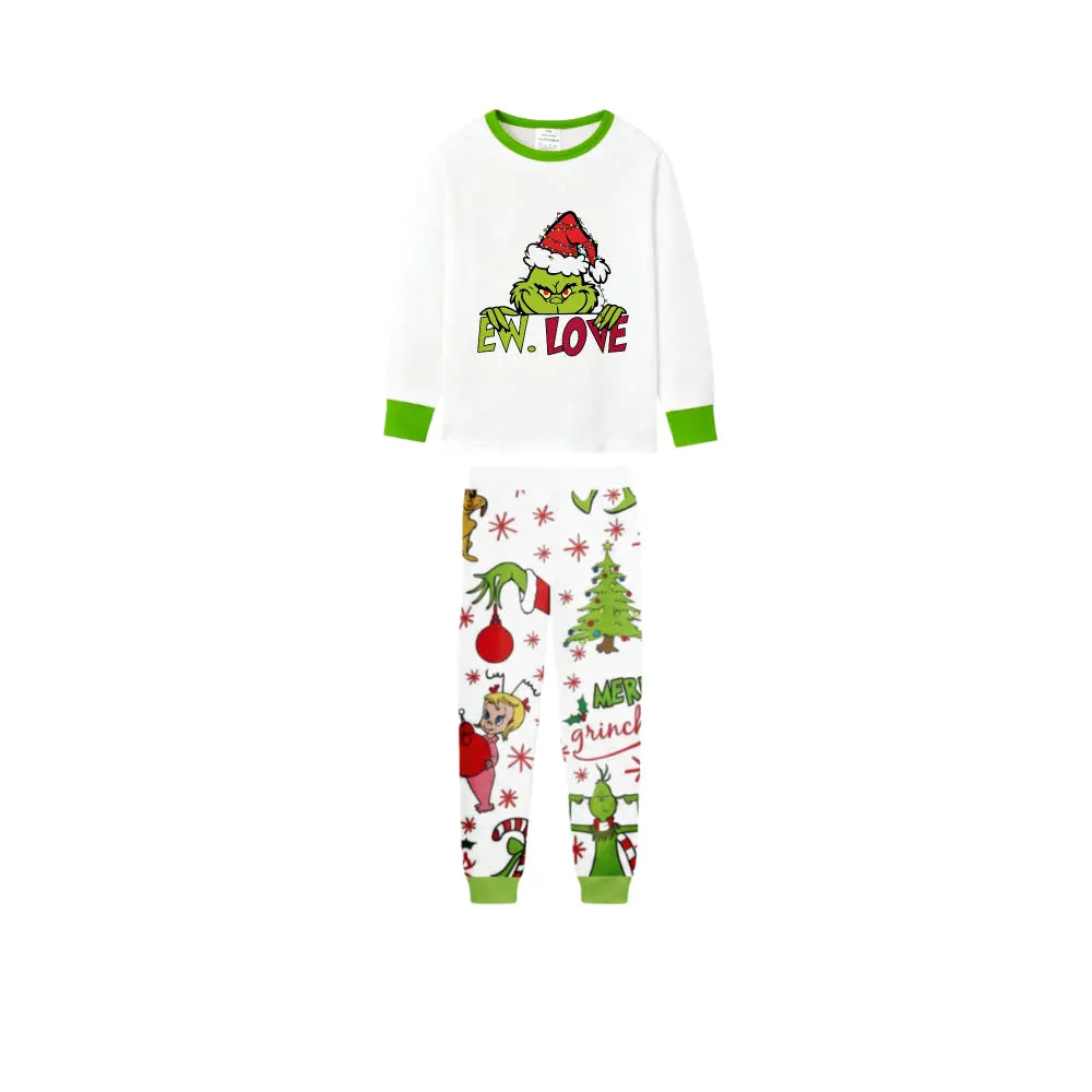 Holiday Family Christmas Pajamas Set With Classic Xmas Character Pattern Design