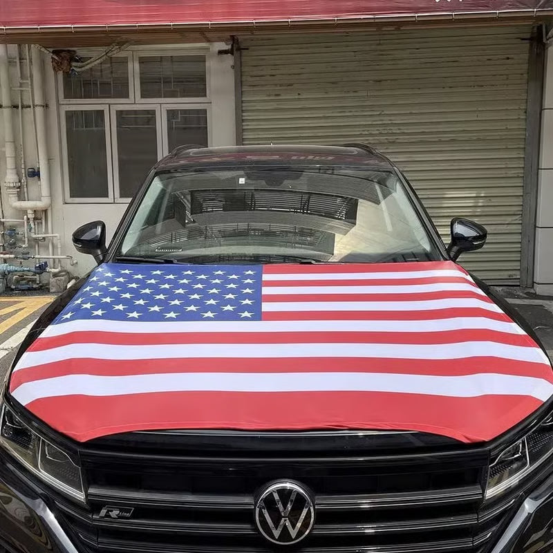 🔥65K+ Sold American Eagle Car Hood Flag Cover 🇺🇸🦅 No Glue, No Tools, Install in 1 Minute 🚗