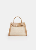 Straw Front Handbag