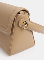 Vegan Leather Elongated Handbag