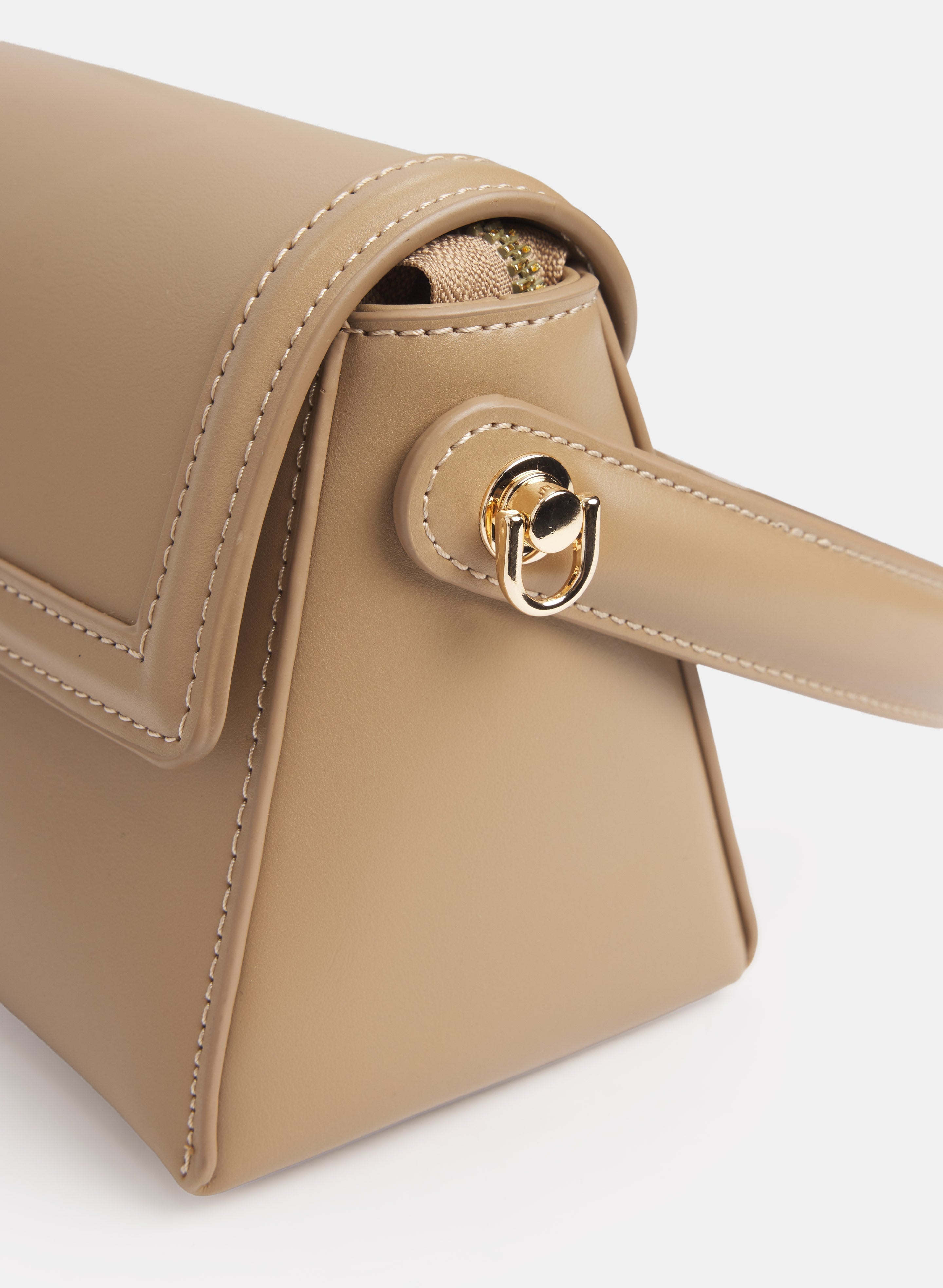 Vegan Leather Elongated Handbag