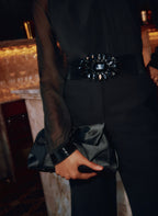 Satin Bow Clutch