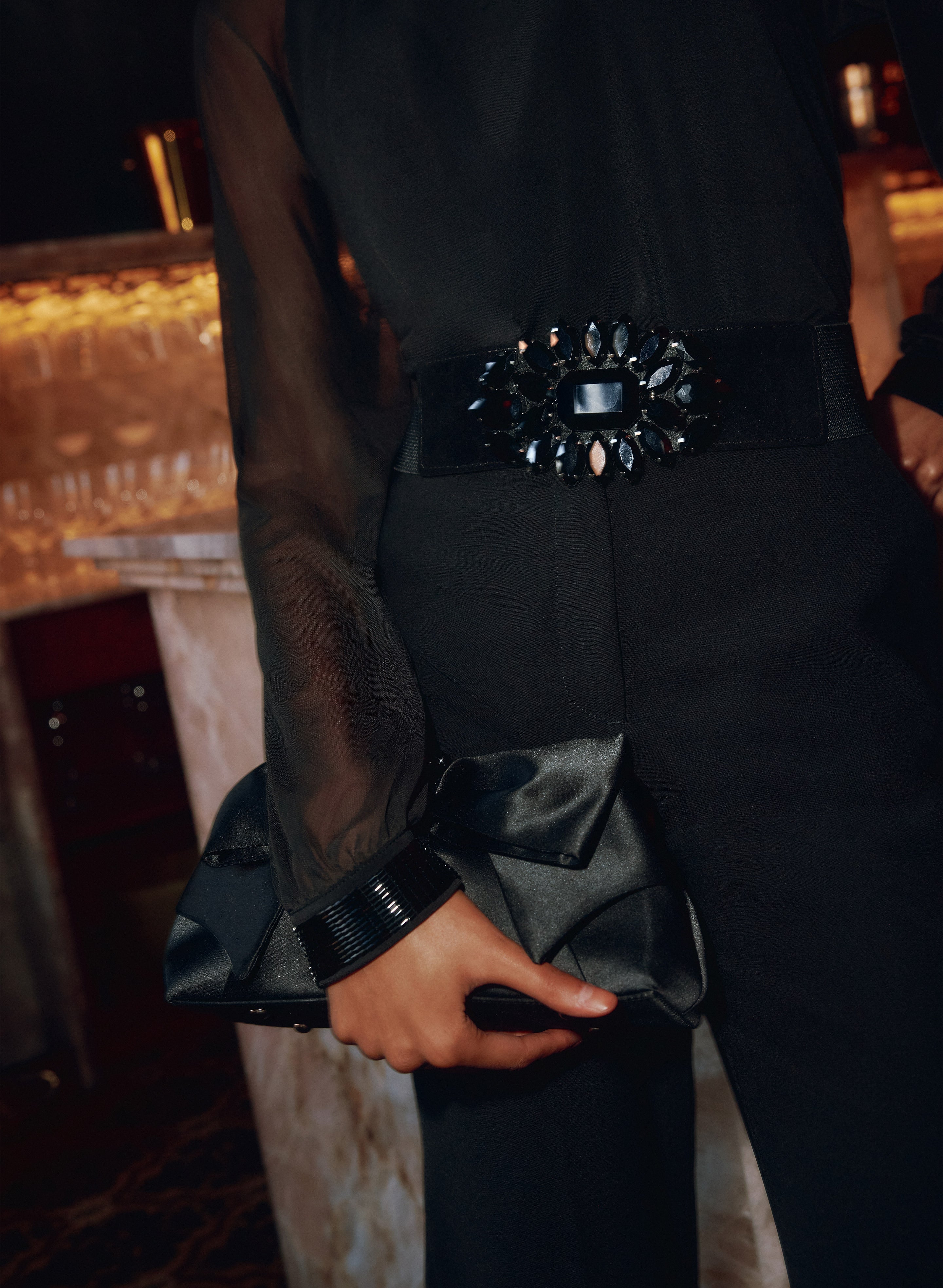 Satin Bow Clutch