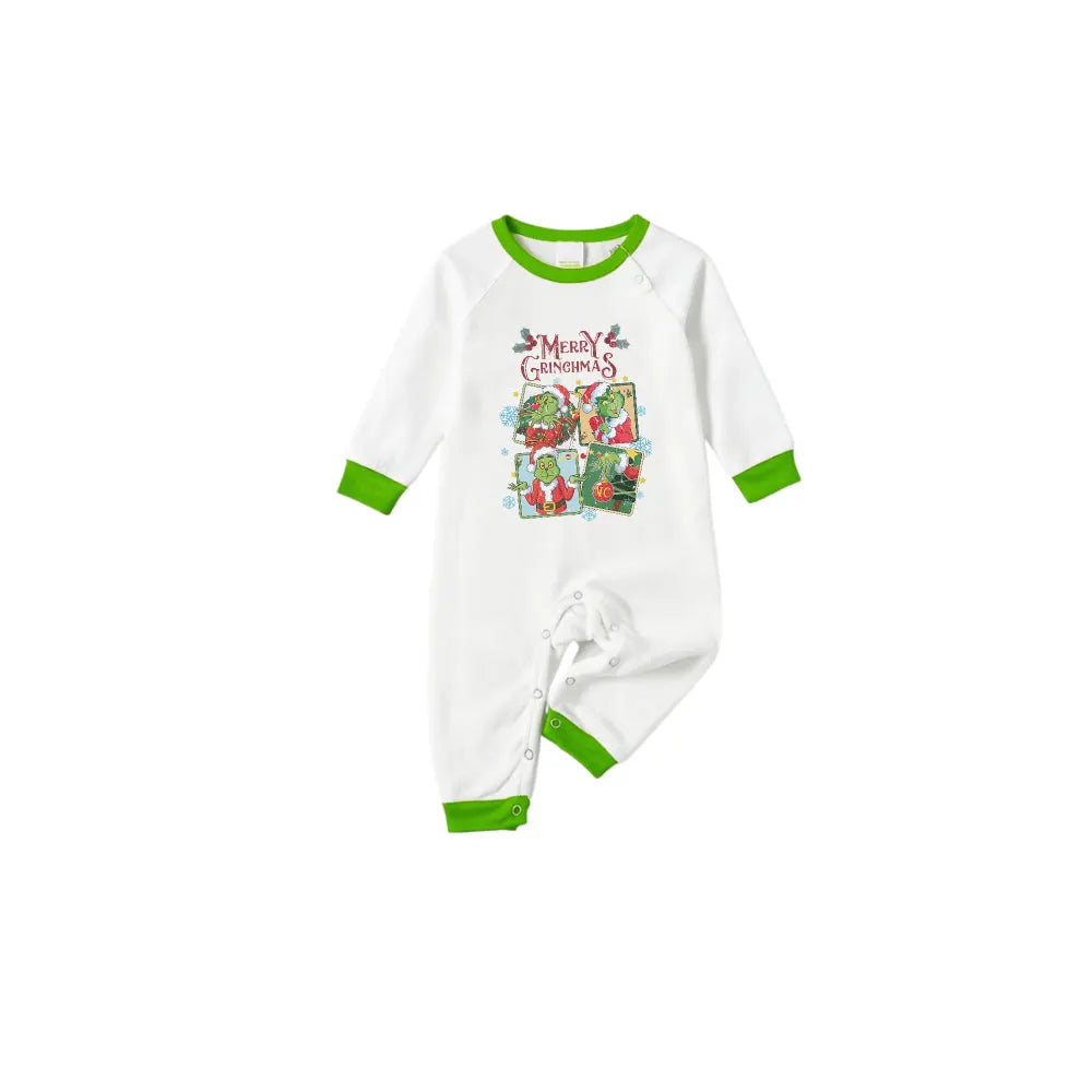 Holiday Family Christmas Pajamas Set With Christmas Character Pattern Print