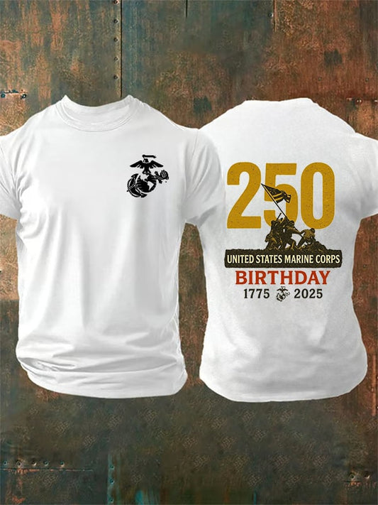 Men's  UNITED STATES MARINE CORPS BIRTHDAY Print T-Shirt