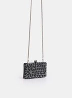 Floral Rhinestone Box Clutch