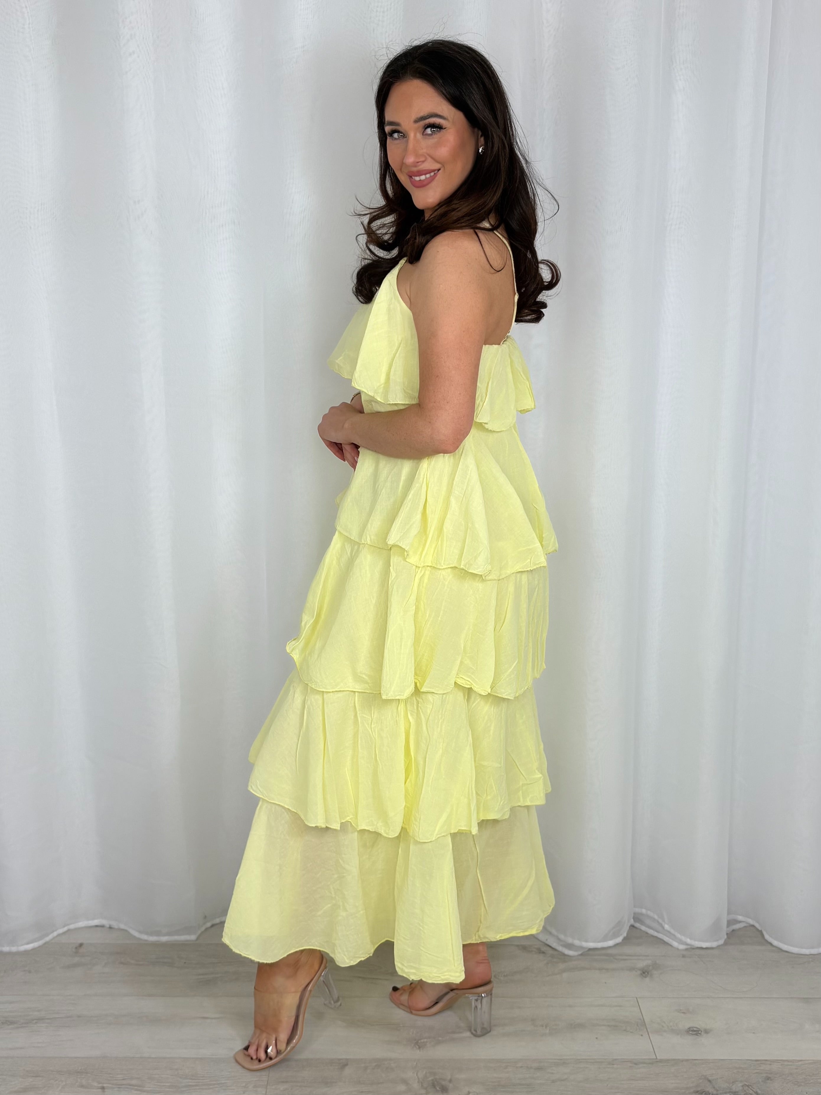 Ruffle Adjustable Strap Maxi Dress (6 Colours)