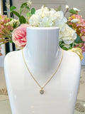 Gold Diamante Heart Pendant Necklace