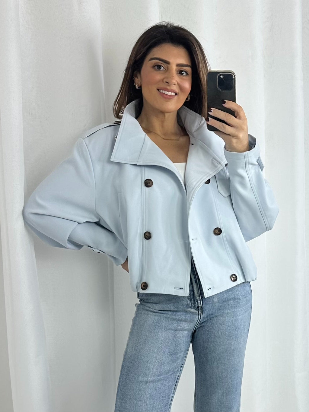 Elasticated Waist Button Jacket (3 Colours)
