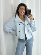 Elasticated Waist Button Jacket (3 Colours)
