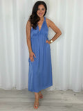 Cinched In Waist Back Rope Detail Dress (2 Colours)