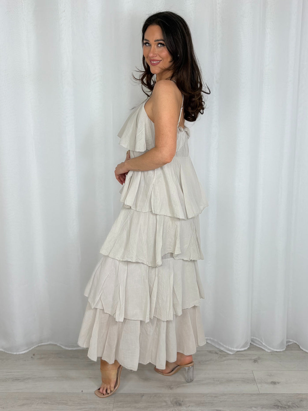 Ruffle Adjustable Strap Maxi Dress (6 Colours)