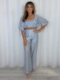 Polka Dot Balloon Crop Top & Trouser Co-Ord (2 Colours)