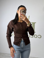 Soft Knit Button Up Ribbed Bottom Cardigan (5 Colours)