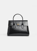 Croc-Embossed Handbag