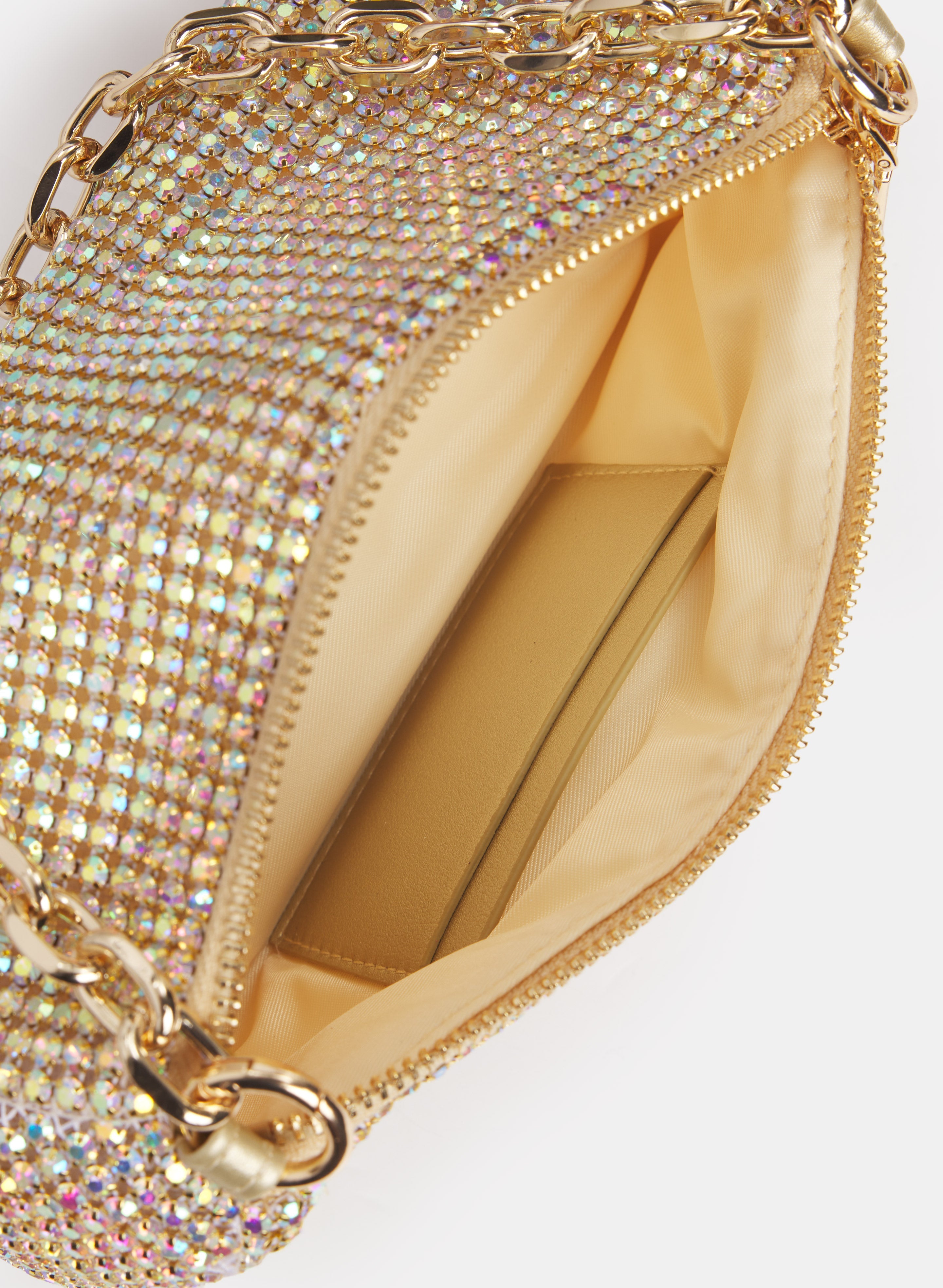 Rhinestone Mesh Evening Bag