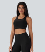SpeedWaveTM Medium Support Racerback Contrast Mesh Quick Dry Training Sports Bra