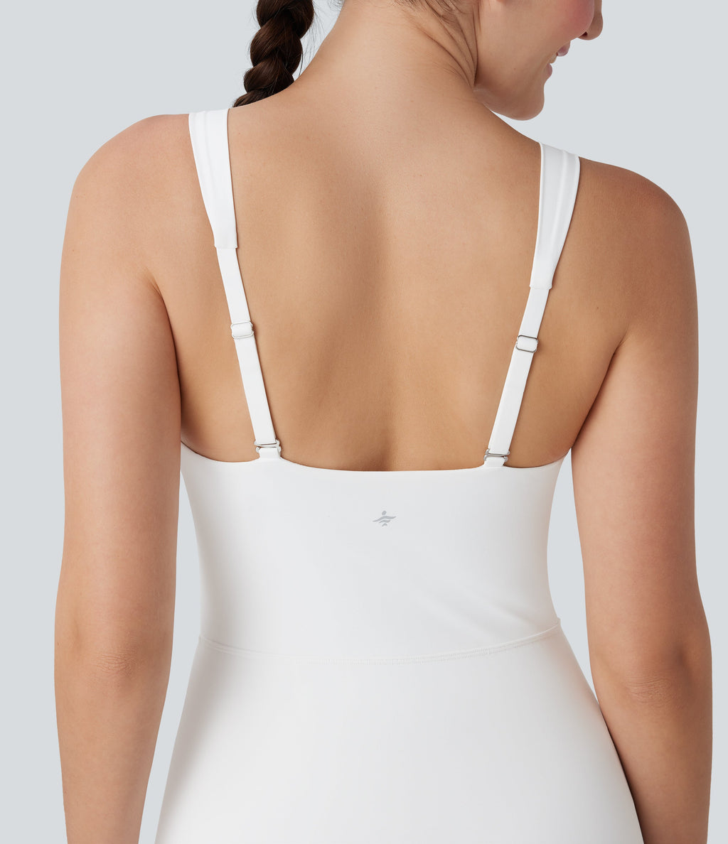 SoftlyZeroTM QuickDry Zip Corset 2-in-1 Mini Dance Active Dress with Pockets-Easy Peezy Edition