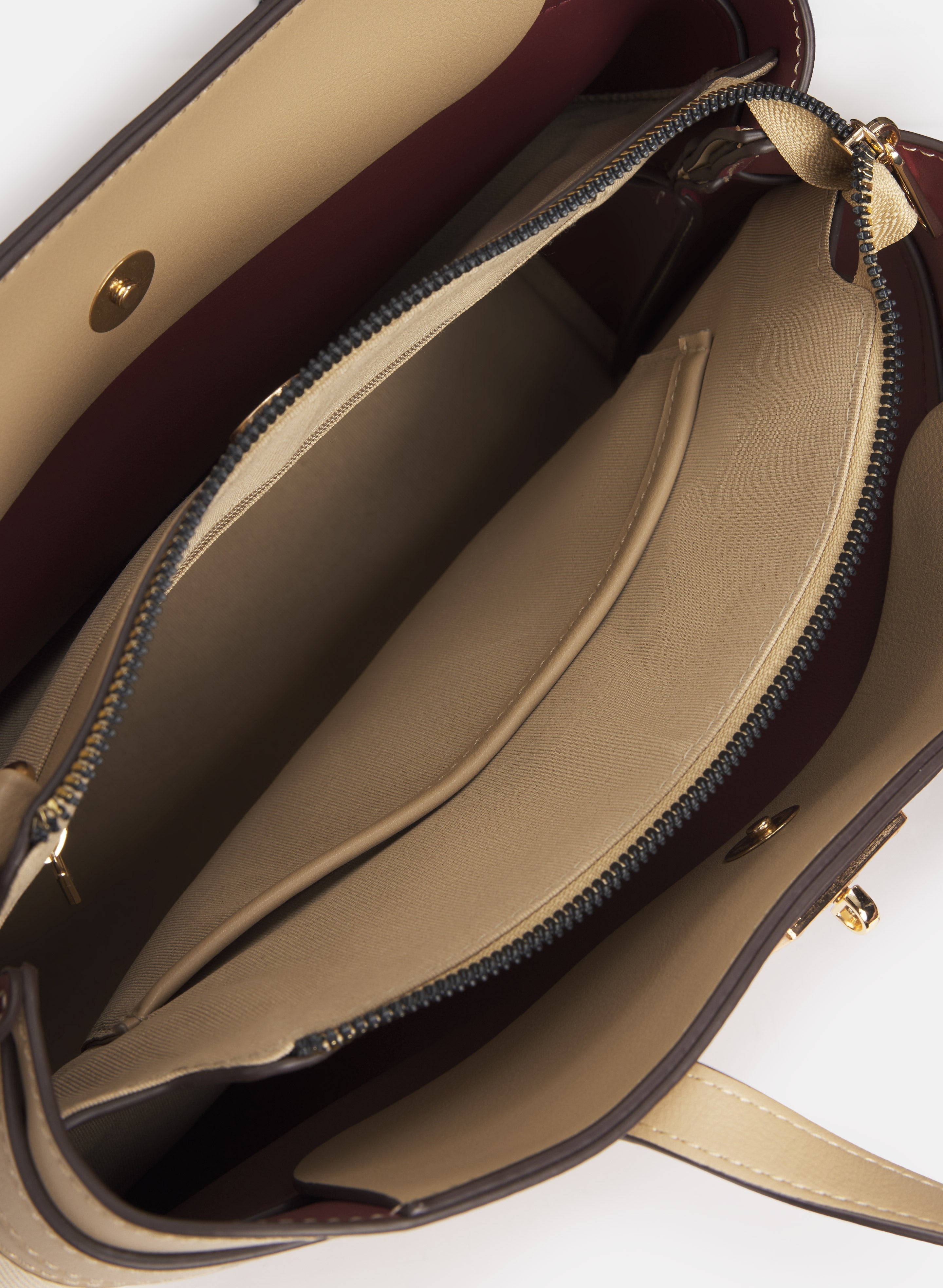Rectangular Two-Tone Handbag