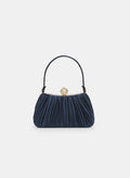 Pleated Velvet Clutch