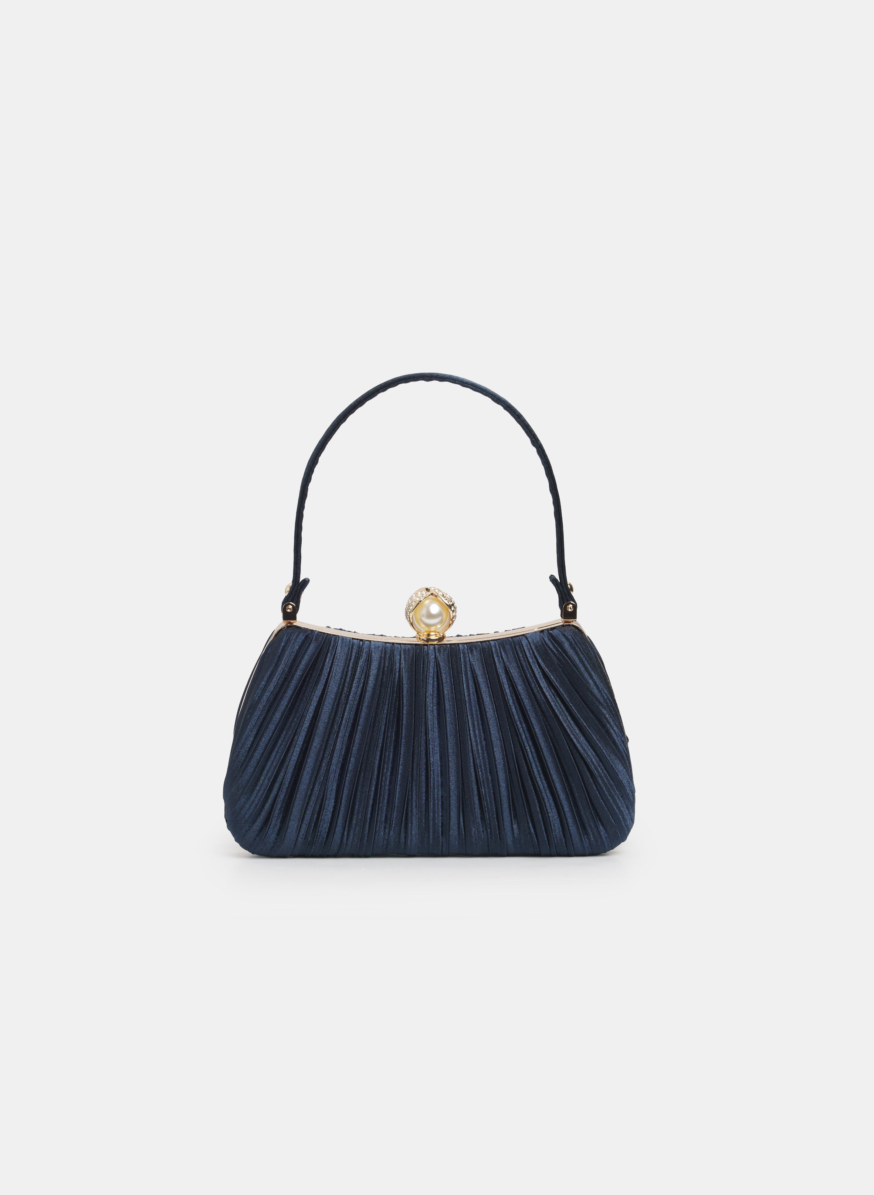 Pleated Velvet Clutch