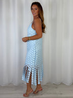 Spaghetti Strap Circle Detail Tassel Midi Dress (2 Colours)