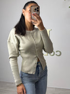 Soft Knit Button Up Ribbed Bottom Cardigan (5 Colours)