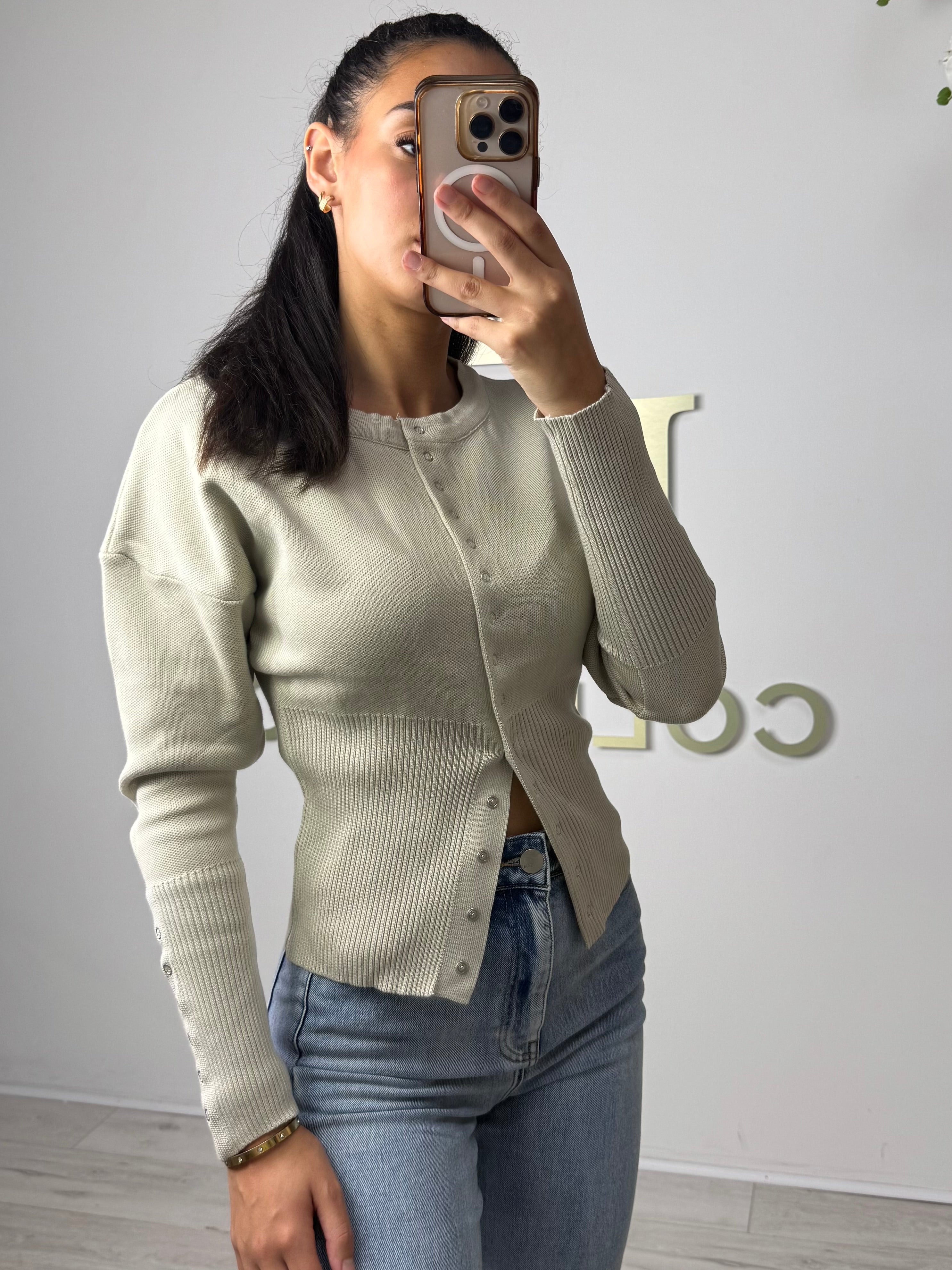Soft Knit Button Up Ribbed Bottom Cardigan (5 Colours)