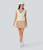 V Neck Color Block Casual Sweater Vest