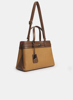 Rectangular Two-Tone Handbag