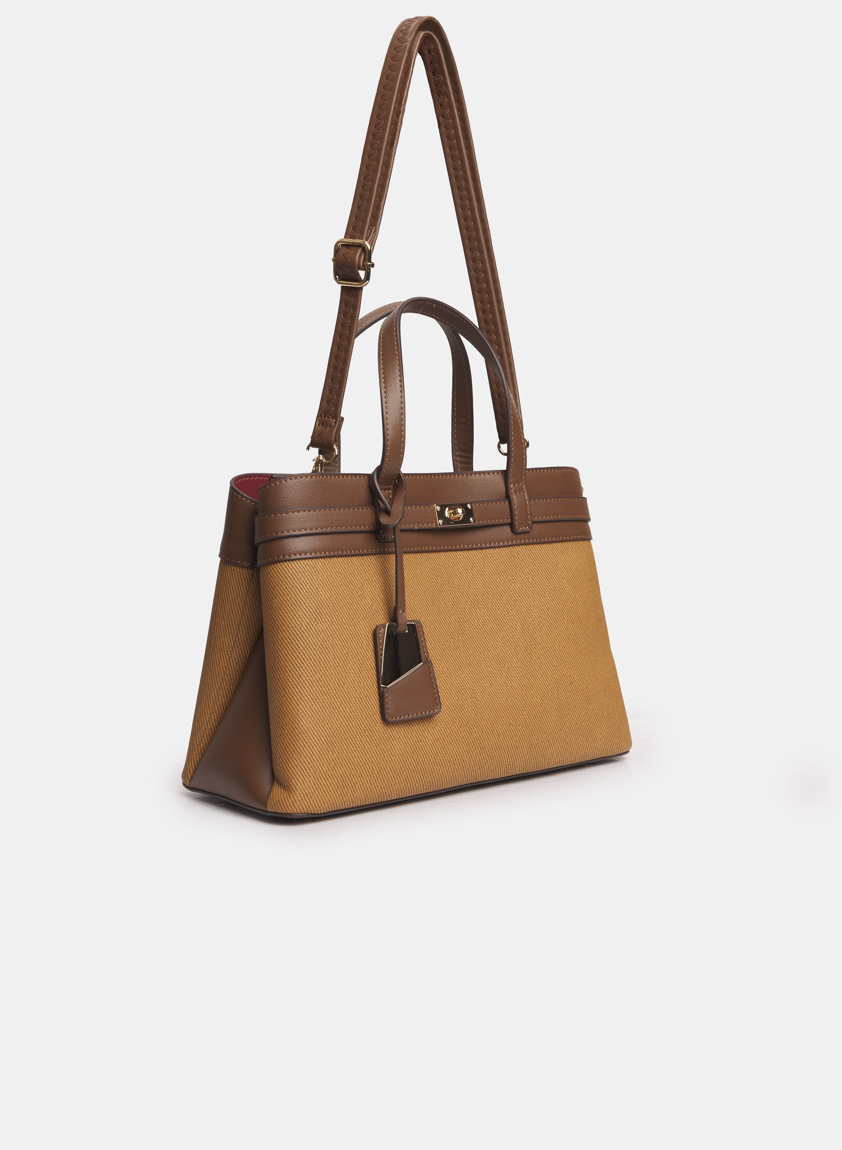 Rectangular Two-Tone Handbag
