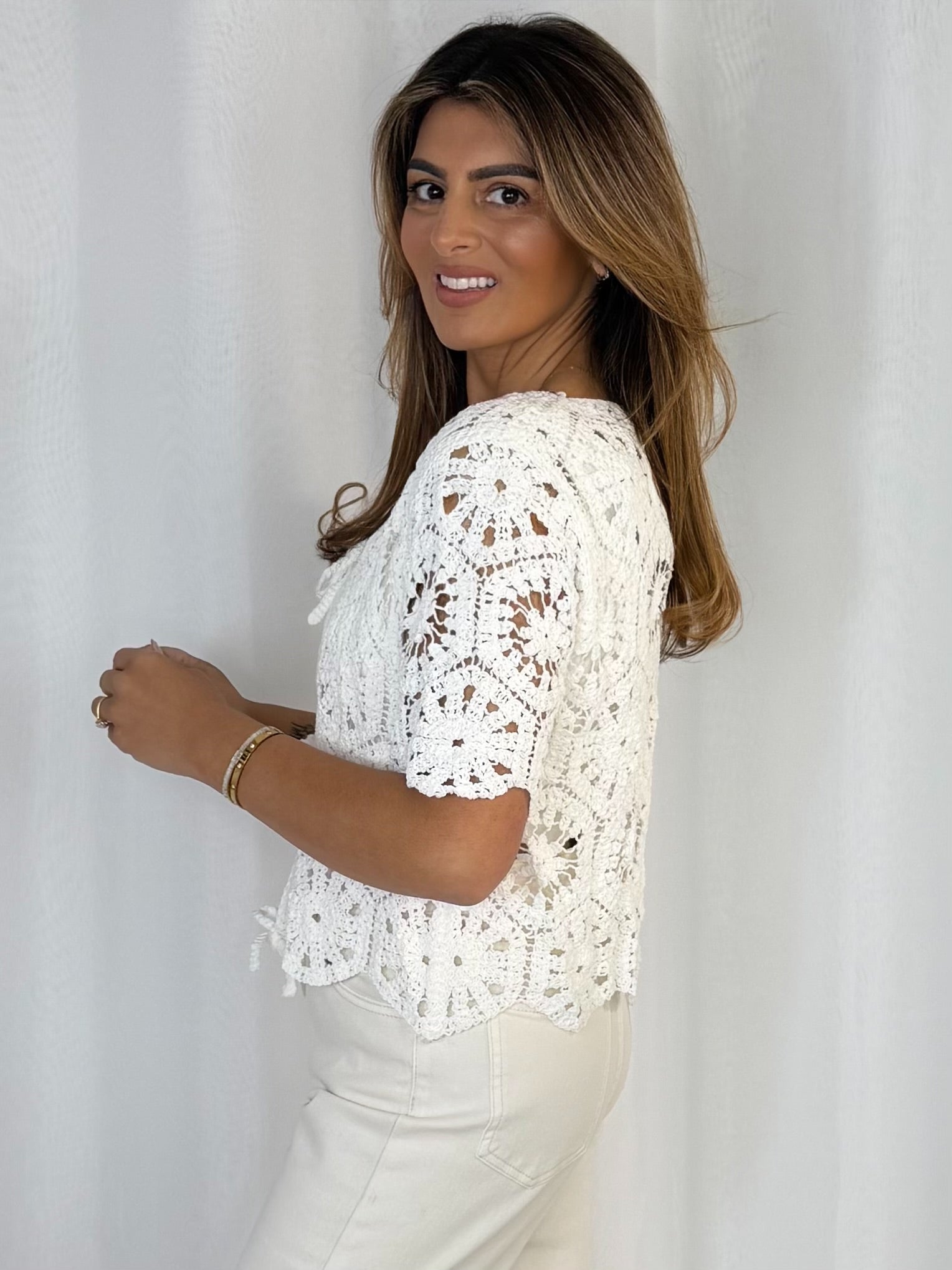 Crochet Tie Up Cardigan (3 Colours)