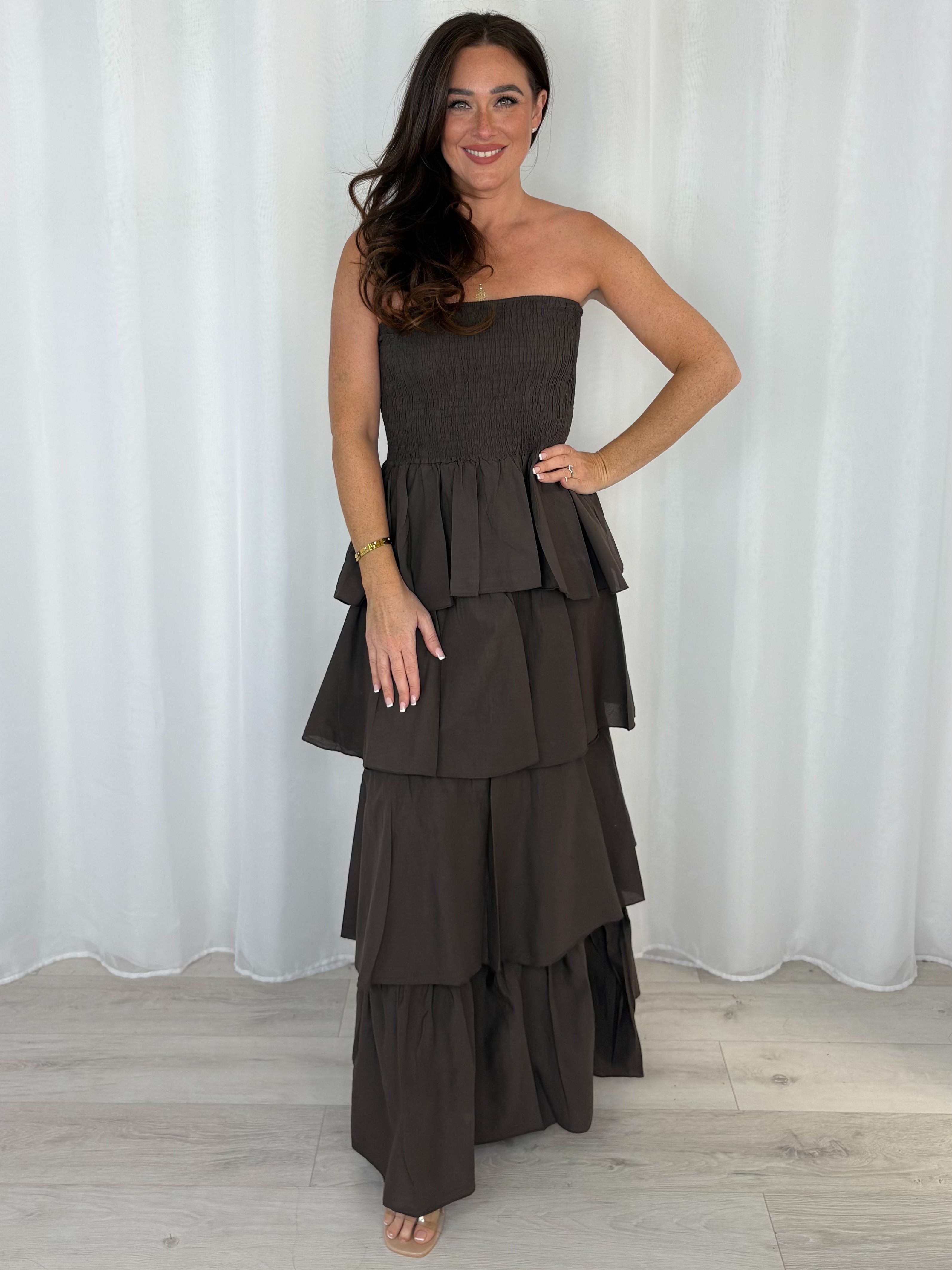 Layered Frill Maxi Dress (9 Colours)