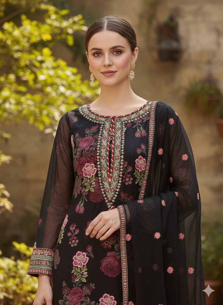 SFSH-13 - Readymade - Chiffon Net Outfit 2026