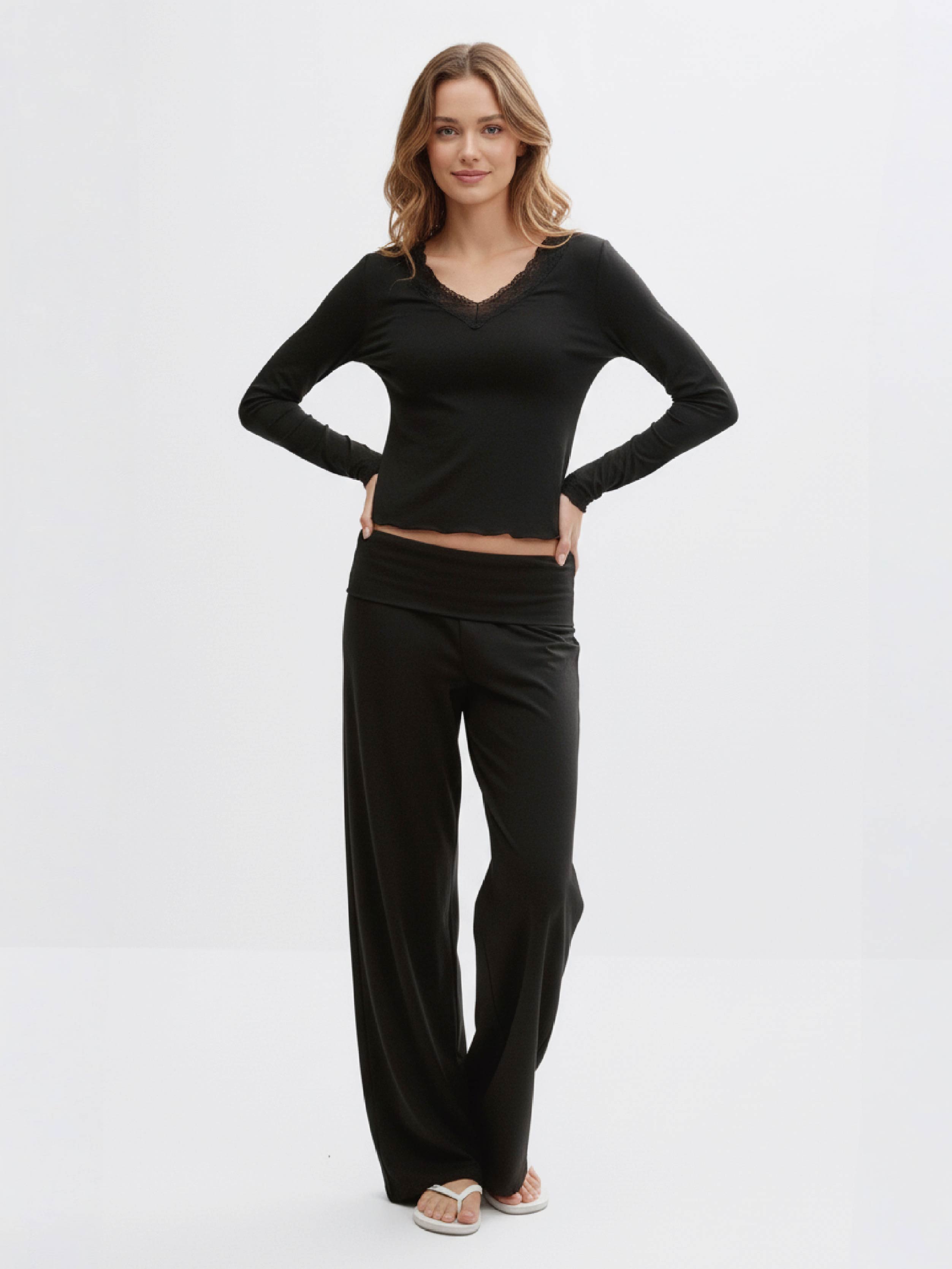 Y coral baggy yoga pants