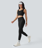Light Support Seamless Flow U Back Ribbed Hem Yoga Sports Bra