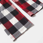 Christmas Family Matching Pajamas-Red and Gray Plaid Pjs set with “Merry Christmas” Print