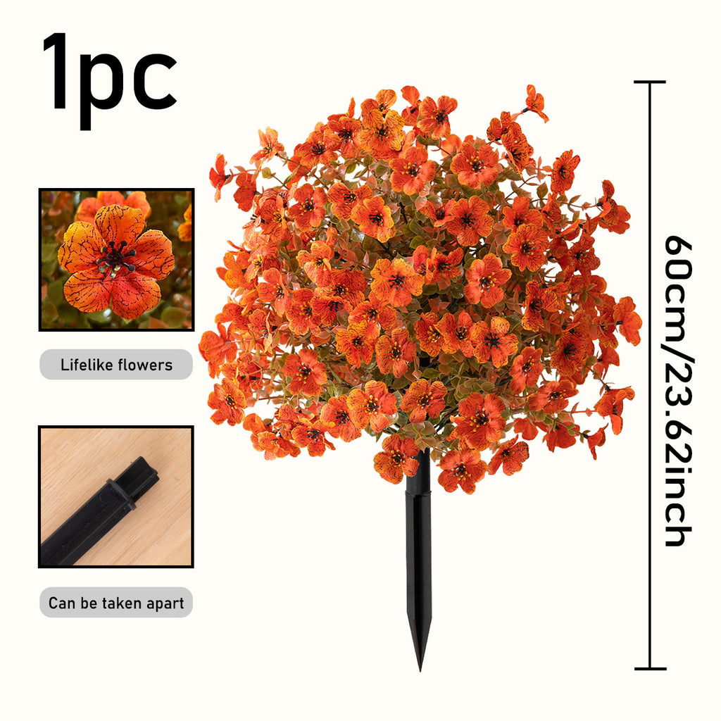 Outdoor Artificial flowers garden stakes – Waterproof,Windproof,UV Resistant Outdoor Faux Floral Decor