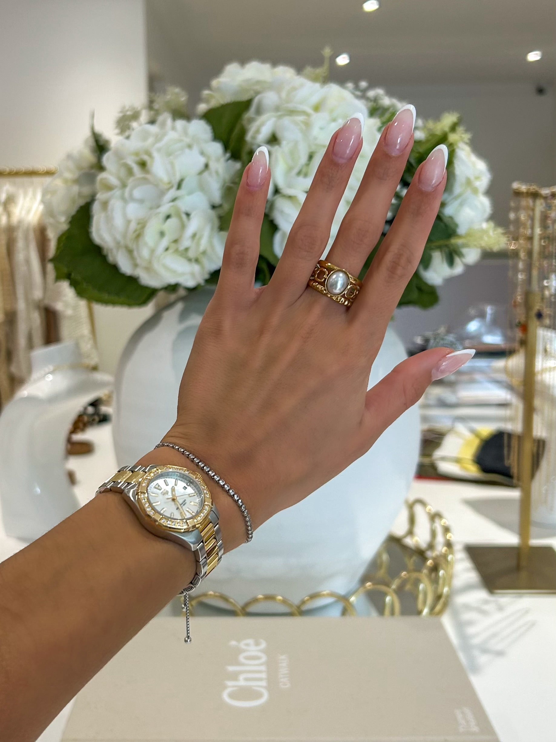 Gold Pearl Ring (19 Styles)