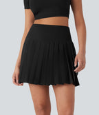 BreezefulTM High Waisted 2-in-1 Pleated Quick Dry Mini Tennis Skirt with Pockets
