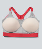 SpeedWaveTM Medium Support Molded Cups Perforated Adjustable Hook Quick Dry Training Sports Bra-D/DD/DDD/F Cups