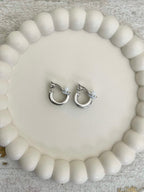 Diamonte Double Hoop Clip on's