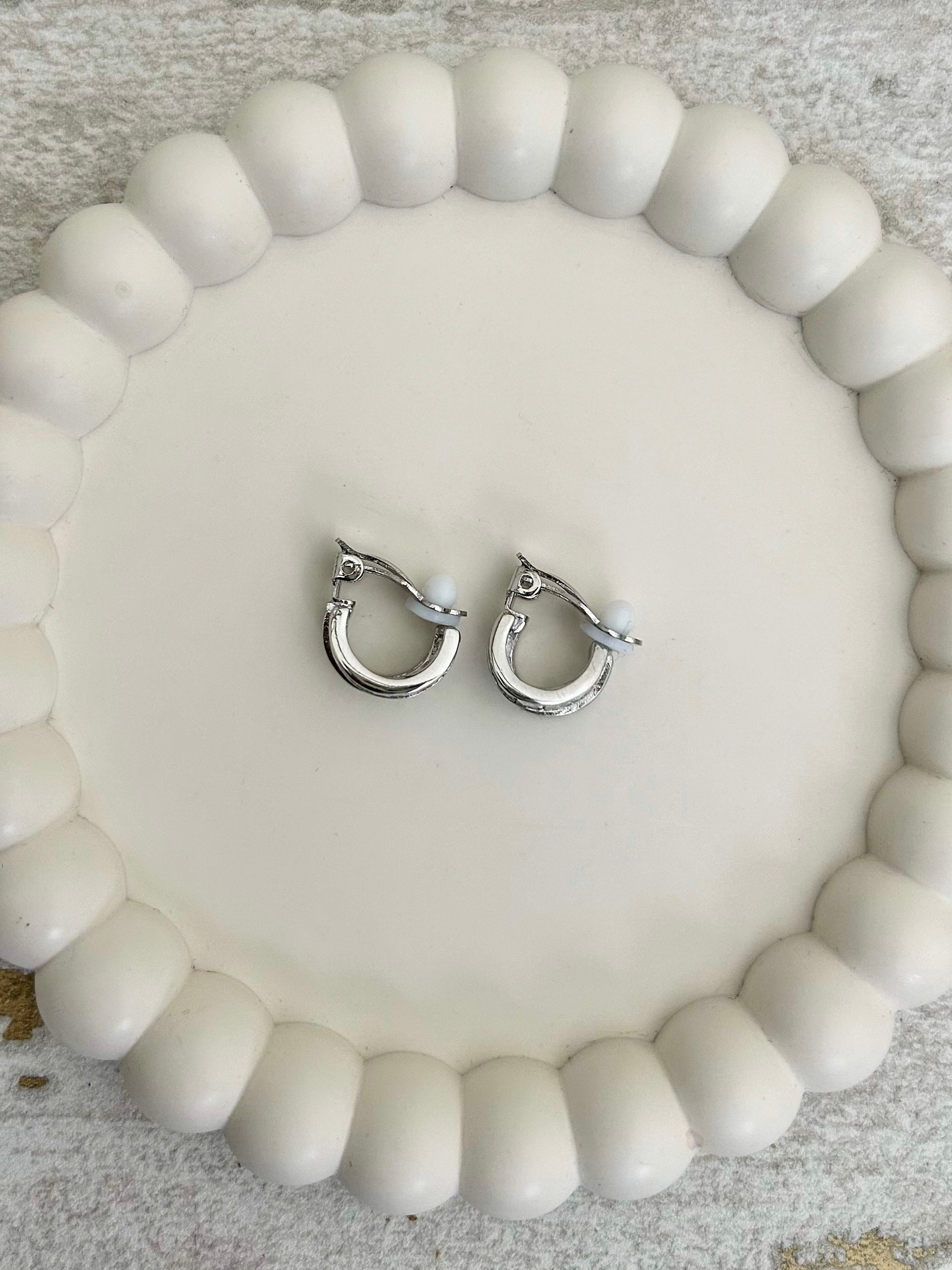 Diamonte Double Hoop Clip on's